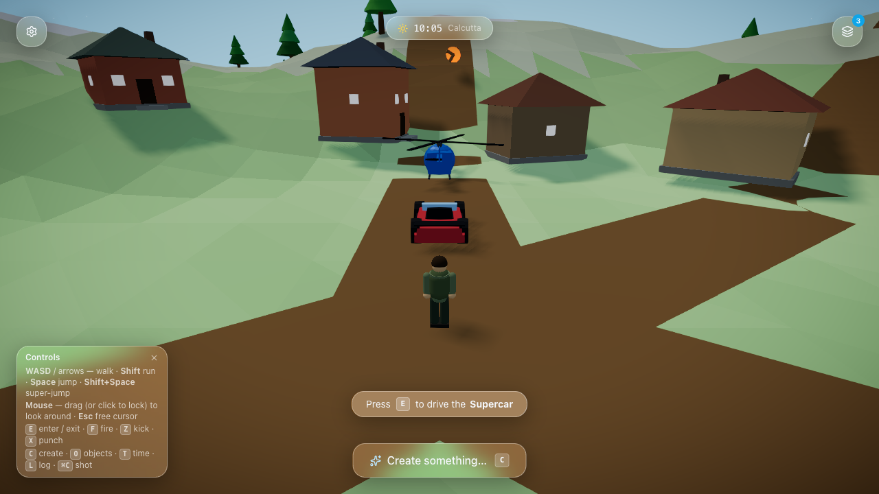 Project Orbit AI gameplay in a low-poly 3D world